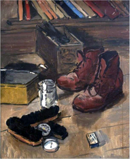 Justus Jorgens, Still Life with Boots