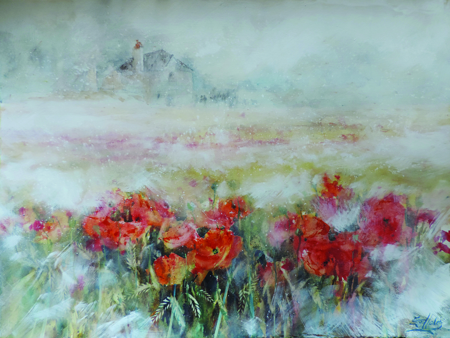 Evelyn Hayes, Poppies in the Mist